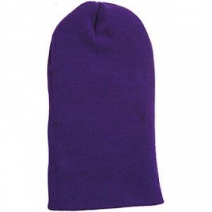 Skullies & Beanies Heavy Weight Cuffed Knit Cap - Purple - CF18EULWGIR $10.71