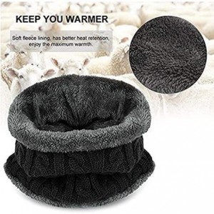 Skullies & Beanies Winter Hat 2-Pieces Warm Knitted Hat and Circle Scarf Set Outdoors Scarf Beanie Skull Cap for Winter - Dar...