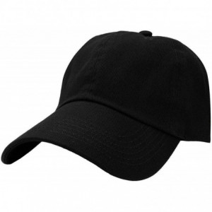 Baseball Caps Classic Baseball Cap Dad Hat 100% Cotton Soft Adjustable Size - Black. - CD12NZUOYW8 $12.07