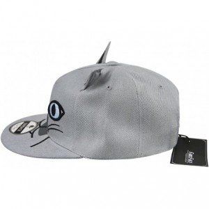 Baseball Caps Cute Cat Theme Baseball Caps Large Visor Cotton Sun Hats Casual Costume Caps - Grey - CU182QCU08R $14.09