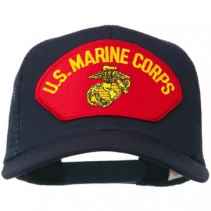 Baseball Caps US Marine Corps Fan Shape Patched Cap - Navy - CI11RNP5SJZ $30.23