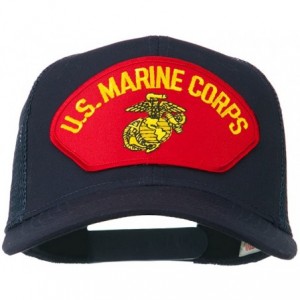 Baseball Caps US Marine Corps Fan Shape Patched Cap - Navy - CI11RNP5SJZ $12.33