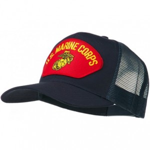 Baseball Caps US Marine Corps Fan Shape Patched Cap - Navy - CI11RNP5SJZ $12.33