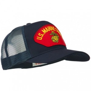 Baseball Caps US Marine Corps Fan Shape Patched Cap - Navy - CI11RNP5SJZ $12.33