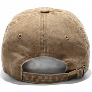 Baseball Caps Unisex Washed Dyed Cotton Adjustable Solid Baseball Cap - Dfh068-kakhi - CW184YNE384 $11.60