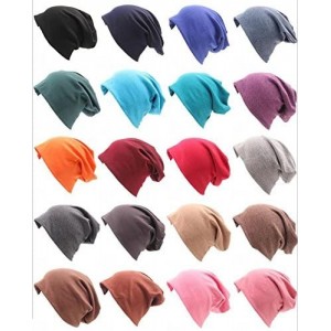 Skullies & Beanies Unisex Baggy Lightweight Hip-Hop Soft Cotton Slouchy Stretch Beanie Hat - Pink a - CU12LXK6Z0L $7.68