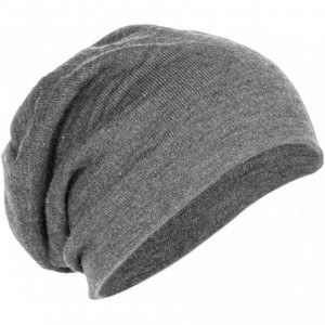 Skullies & Beanies Slouch Beanie - Light Grey Heather - C112OCRMF24 $13.87