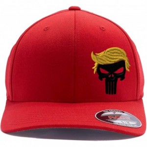 Baseball Caps Custom Embroidered President 2020"Keep Your HAT Great. Punisher Trump 6277 Flexfit Hat. - Red 002 - CP18ROES20U...