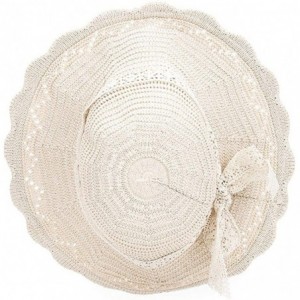 Sun Hats Sun Hat for Women Girls Large Wide Brim Straw Hats UV Protection Beach Packable Straw Caps - Light Pink(s2) - CV18TU...