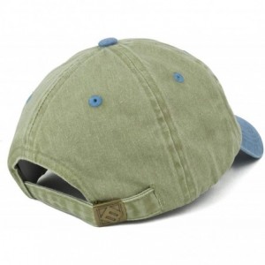 Baseball Caps 4 Inch Long Bill Pigment Dyed Washed Cotton Baseball Cap - Khaki Navy - CP18LRL8QNU $15.12