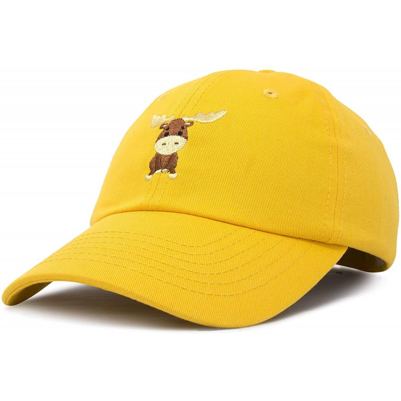 Baseball Caps Cute Moose Hat Baseball Cap - Gold - CM18LZ7SRSS $16.02