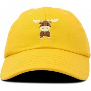 Baseball Caps Cute Moose Hat Baseball Cap - Gold - CM18LZ7SRSS $16.02