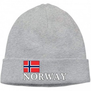 Skullies & Beanies Norway National Pride Men Women Knit Beanie Cap Knit Warm Fleece Lined Skull Cap - Ash - CO18IQ7R5I6 $15.18