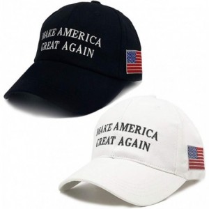 Skullies & Beanies Donald Trump 2020 Keep America Great Cap Adjustable Baseball Hat with USA Flag [2/3 Pack] - CA18SHLLOWM $9.95