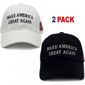 Skullies & Beanies Donald Trump 2020 Keep America Great Cap Adjustable Baseball Hat with USA Flag [2/3 Pack] - CA18SHLLOWM $9.95