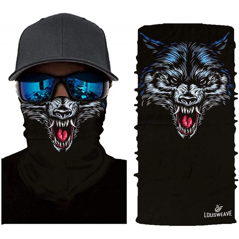 Balaclavas Dust Rave Bandana Face Mask-Multifunctional Headwear Magic Neck Scarf-Seamless Balaclava Bandana Tube Mask - Wolf ...