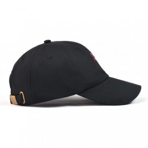 Baseball Caps Embroidered Dad Hat Unstructured Women Men Baseball Caps (Black) - C918XA9X6AR $11.12