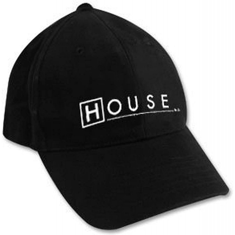 Baseball Caps House- M.D. Logo Black Cap Hat - C4112PVAO8B $19.25