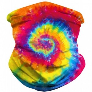 Balaclavas Men Women Face Bandana Dust Mask Balaclava Neck Gaiter Wrap Cool Printed (Multi-Function) - Tie Dye Ice Fire - CG1...