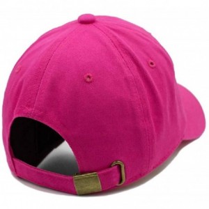 Baseball Caps Washed Cotton Dad Cap - Hot Pink - CU186AAXEHS $9.12