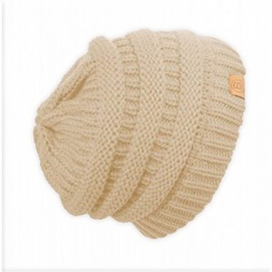Skullies & Beanies Beanie Hat Cap Knit Skullies for Men Women Unisex - 101 Ivory - C7186NTW4CH $11.04