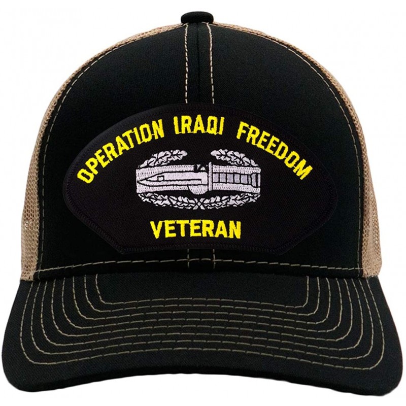 Baseball Caps Combat Action Badge - Iraqi Freedom Veteran Hat/Ballcap Adjustable One Size Fits Most - CA18K2WX0NQ $18.23