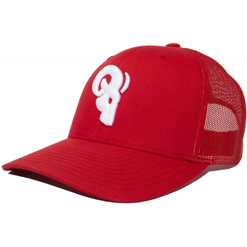 Baseball Caps Trucker Hat - Snapback Two-Tone Mesh Durable Comfortable Fit Premium Quality - Red / White - CF1974HGDER $22.28