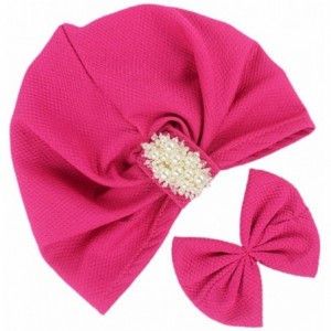 Skullies & Beanies Womens Bowknot Turban Headwear Puggaree - Rose - CK12O0SQV3Z $12.17