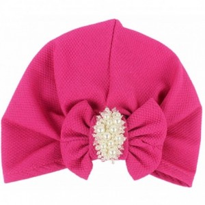 Skullies & Beanies Womens Bowknot Turban Headwear Puggaree - Rose - CK12O0SQV3Z $12.17