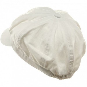 Newsboy Caps White Cotton Elastic Newsboy Caps - One size fits most - C6111L4MWB1 $11.80