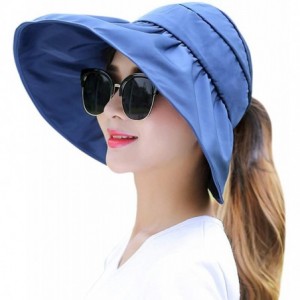 Visors Women's Wide Brim Sun UV Protection Visor Hats for Beach Fishing - A-royalblue - C318NWSLW38 $12.23