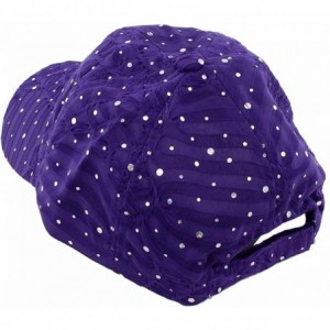 Baseball Caps Glitzy Game Sequin Trim Baseball Cap for Ladies - Purple - C1183AA6EHO $12.37