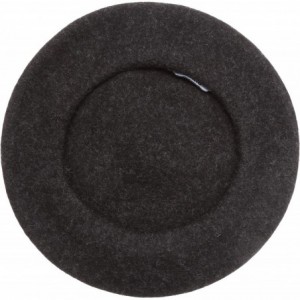Berets Women's Winter French Style Beret Soft Wool Blend Casual Warm Classic Beret Hats - Plain Charcoal - CQ18IWDYGH4 $12.27