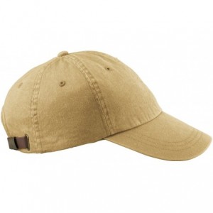Baseball Caps 6-Panel Low-Profile Washed Pigment-Dyed Cap - Chamois - CQ12N5RJOMS $11.48