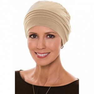 Skullies & Beanies Bamboo Couture Cap- Cancer Headwear for Women - French Beige - CE12CEJD0UX $26.59