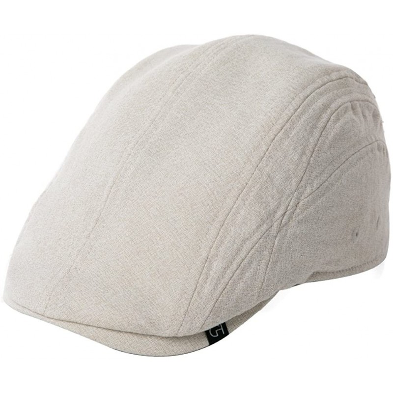 Newsboy Caps Fashion Mens Newsboy Falt Cap Golf Gatsby Summer Spring Fall Breathable 57-60CM - 99012_beige - CE192TZN74S $99.89