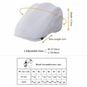 Newsboy Caps Fashion Mens Newsboy Falt Cap Golf Gatsby Summer Spring Fall Breathable 57-60CM - 99012_beige - CE192TZN74S $99.89
