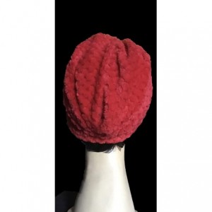 Headbands Faux Fur Turban Hair Cover One Size - Santa Baby Red - C018ZE3WMH7 $11.12