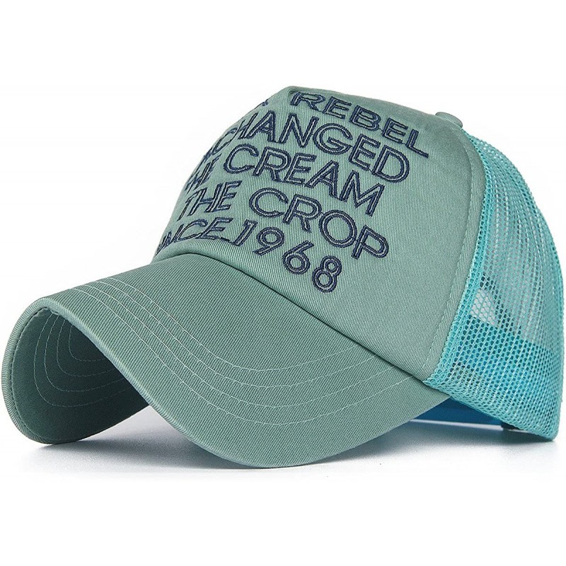 Baseball Caps Mesh Back Baseball Cap Trucker Hat 3D Embroidered Patch - Color3-2 - CY17X69E2GY $12.64