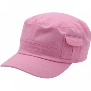 Baseball Caps Cadet Army Cap - Military Cotton Hat - Pink2 - CW12GW5UUZ3 $19.00