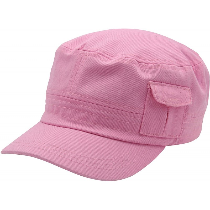 Baseball Caps Cadet Army Cap - Military Cotton Hat - Pink2 - CW12GW5UUZ3 $9.11