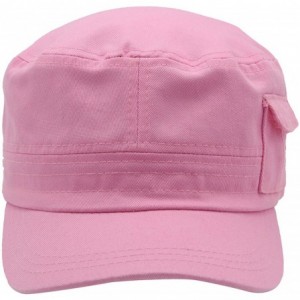 Baseball Caps Cadet Army Cap - Military Cotton Hat - Pink2 - CW12GW5UUZ3 $9.11