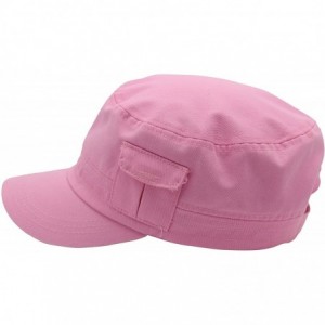 Baseball Caps Cadet Army Cap - Military Cotton Hat - Pink2 - CW12GW5UUZ3 $9.11