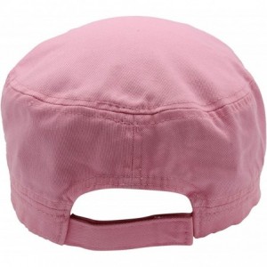 Baseball Caps Cadet Army Cap - Military Cotton Hat - Pink2 - CW12GW5UUZ3 $9.11