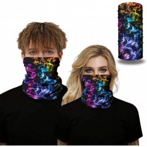 Balaclavas Seamless Face Mask Neck Gaiter Protection Windproof Face Mask Scarf - Colorful Fire - C7197SL78DI $26.29