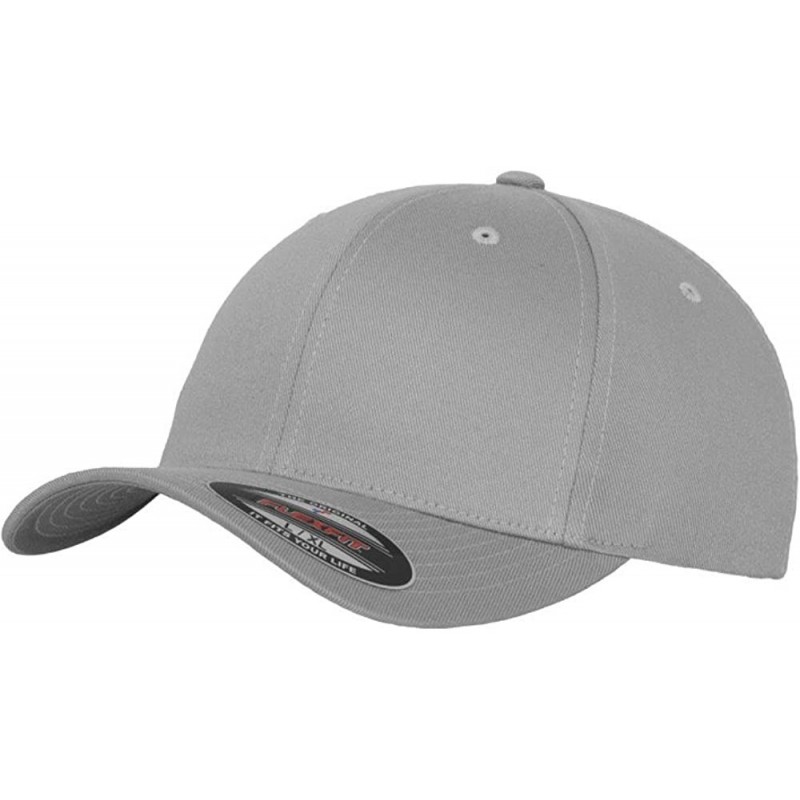 Baseball Caps Unisex Wooly Combed Twill Cap - 6277 - Silver - CL11NV52F51 $19.40