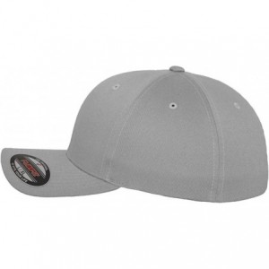 Baseball Caps Unisex Wooly Combed Twill Cap - 6277 - Silver - CL11NV52F51 $19.40