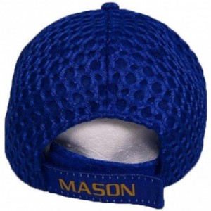 Skullies & Beanies Mason Masons Freemason Masonic Lodge Royal Blue Shadow Mesh Texture Ball Cap Hat- Multi- One Size Fits Mos...