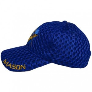 Skullies & Beanies Mason Masons Freemason Masonic Lodge Royal Blue Shadow Mesh Texture Ball Cap Hat- Multi- One Size Fits Mos...