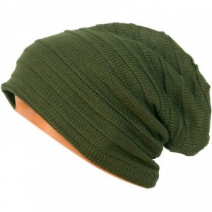 Skullies & Beanies Men Women Summer Thin Slouchy Long Beanie Hat Cool Baggy Skull Cap Stretchy Knit Hat Lightweight - Green -...